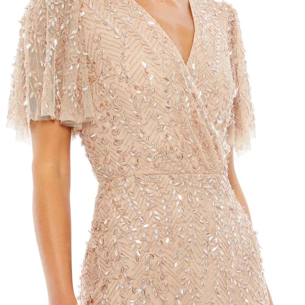 Mac Duggal Blush Sequin Dress